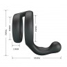 CRAZY BULL YANCY ANILLO DOBLE PARA PENE Y TESTiCULOS SILICONA NEGRO