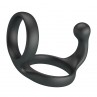 CRAZY BULL FLORIAN ANILLO DOBLE PARA PENE Y TESTiCULOS SILICONA NEGRO
