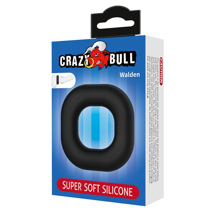 CRAZY BULL WALDEN ANILLO PARA PENE SUPER SOFT SILICONA NEGRO