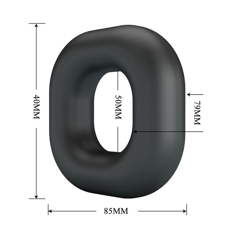 CRAZY BULL WALDEN ANILLO PARA PENE SUPER SOFT SILICONA NEGRO