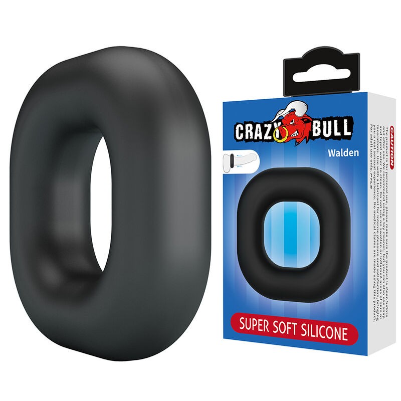 CRAZY BULL WALDEN ANILLO PARA PENE SUPER SOFT SILICONA NEGRO