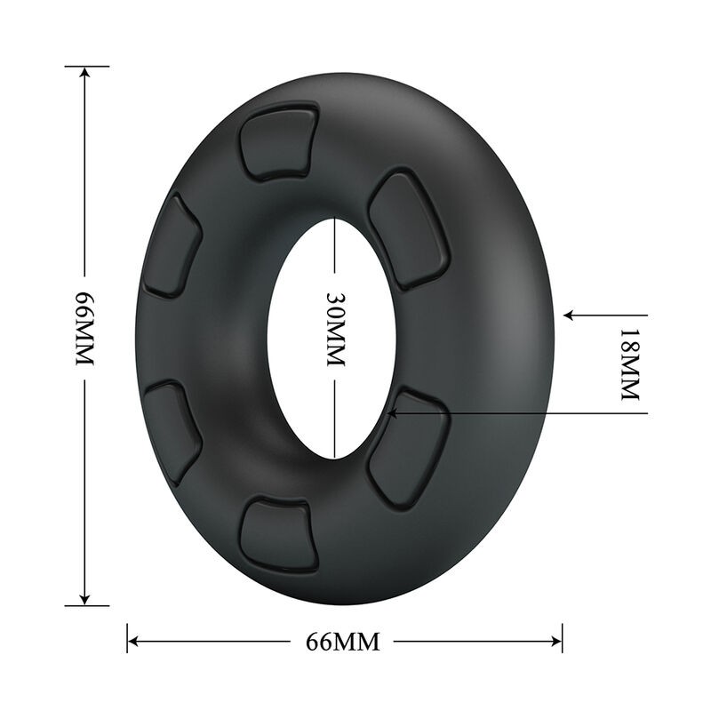 CRAZY BULL BERTRAM ANILLO PARA PENE SUPER SOFT SILICONA NEGRO