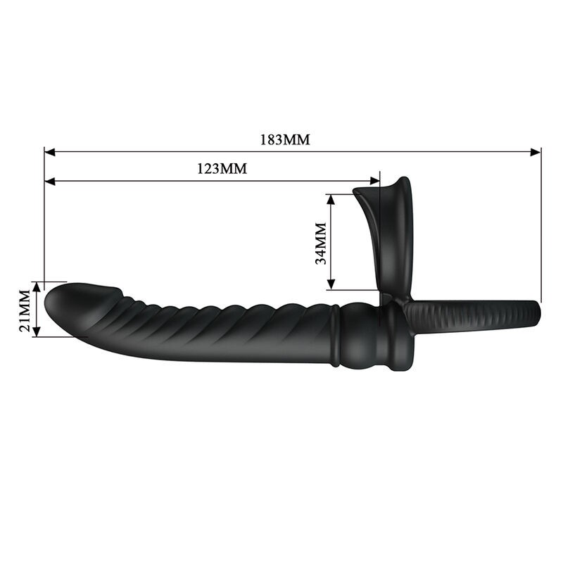 PRETTY LOVE MERRITT VIBRADOR ANAL CON ANILLO Y VIBRACIoN NEGRO