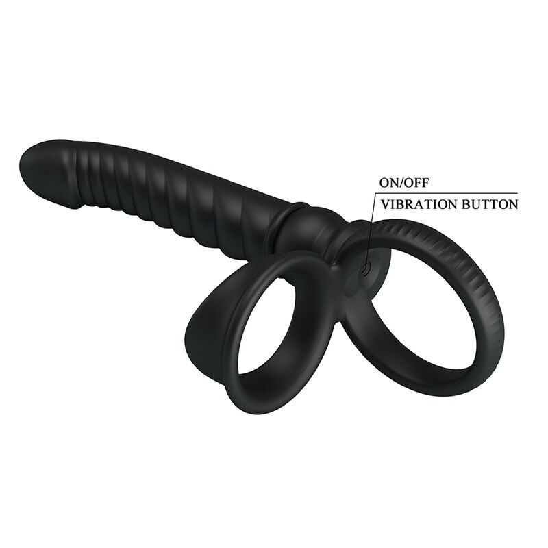 PRETTY LOVE MERRITT VIBRADOR ANAL CON ANILLO Y VIBRACIoN NEGRO