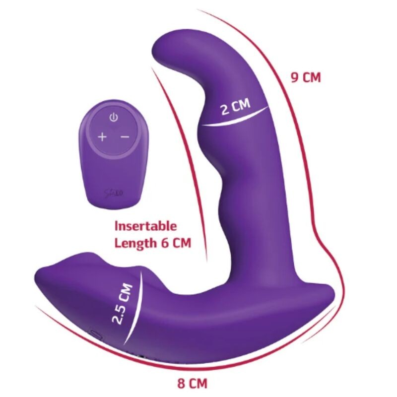 SHEEO ESTIMULADOR ANAL VIBRADOR ROTATIVO CON CONTROL REMOTO MORADO