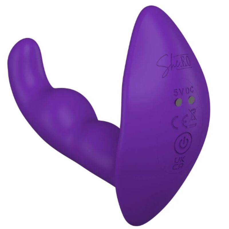SHEEO ESTIMULADOR ANAL VIBRADOR ROTATIVO CON CONTROL REMOTO MORADO
