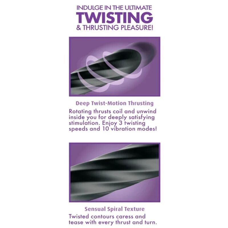 ANAL FANTASY ELITE TWIST ECSTASY ESTIMULADOR ANAL GIRATORIO RECARGABLE