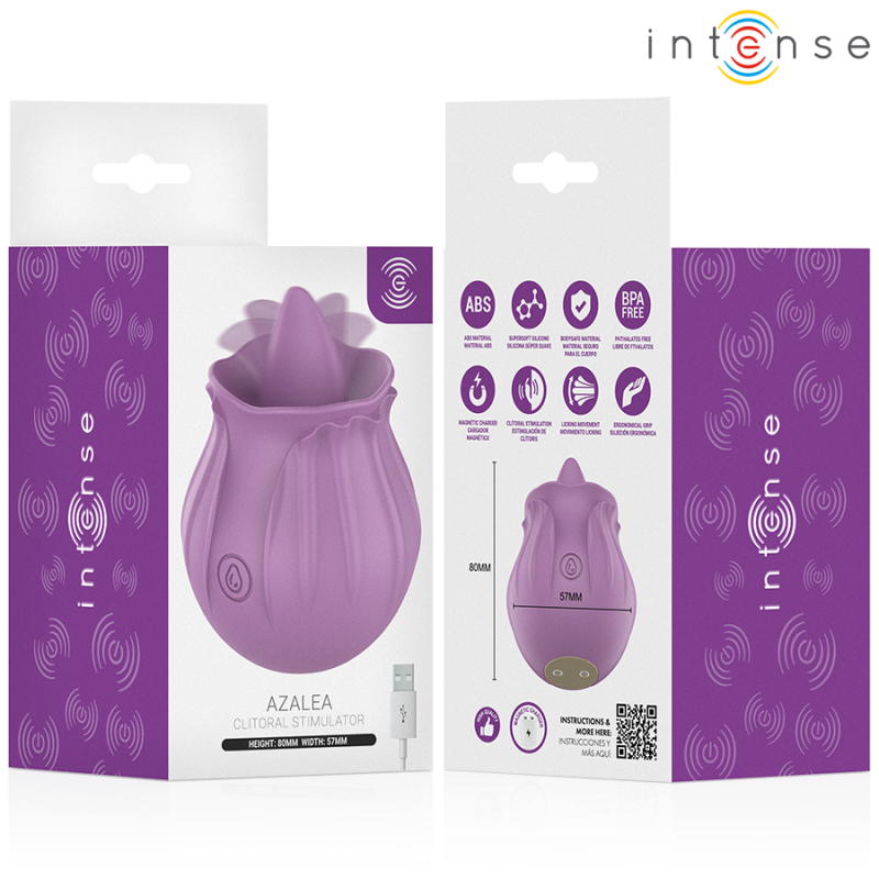 INTENSE AZALEA FLOR ESTIMULADOR LENGUA BASE MAGNeTICA