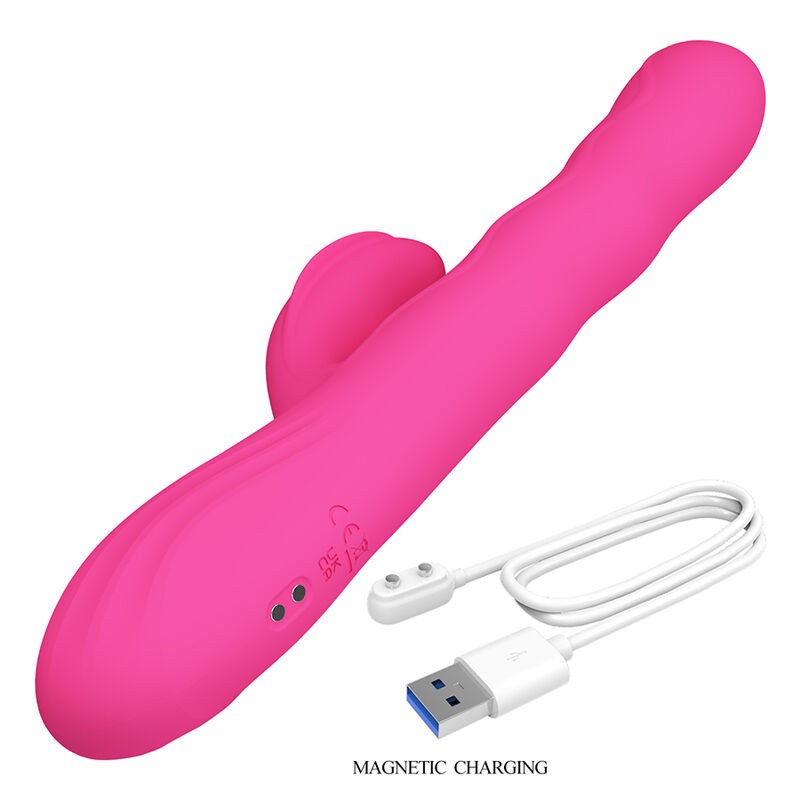 PRETTY LOVE WINTERS VIBRADOR RABBIT MULTIFUNCIoN CON PANTALLA LED ROSA