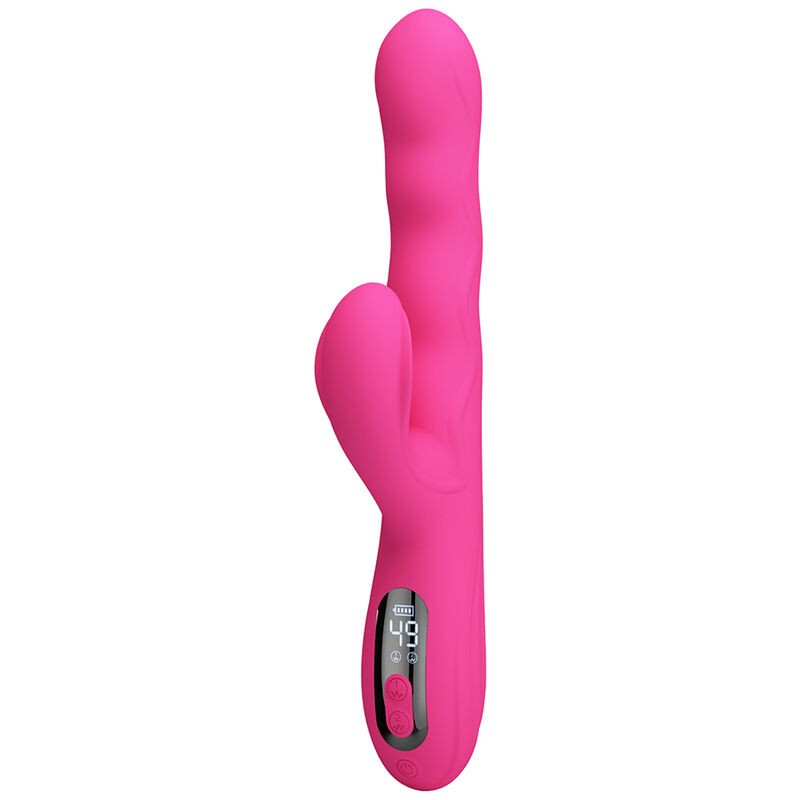 PRETTY LOVE WINTERS VIBRADOR RABBIT MULTIFUNCIoN CON PANTALLA LED ROSA