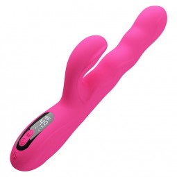 PRETTY LOVE WINTERS VIBRADOR RABBIT MULTIFUNCIoN CON PANTALLA LED ROSA