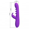 PRETTY LOVE SABIEN VIBRADOR RABBIT CON ESTIMULACIoN POR GOLPETEOS Y LED MORADO