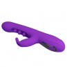 PRETTY LOVE SABIEN VIBRADOR RABBIT CON ESTIMULACIoN POR GOLPETEOS Y LED MORADO