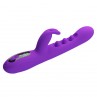 PRETTY LOVE SABIEN VIBRADOR RABBIT CON ESTIMULACIoN POR GOLPETEOS Y LED MORADO