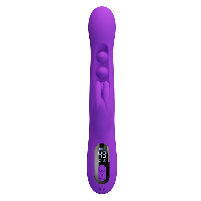 PRETTY LOVE SABIEN VIBRADOR RABBIT CON ESTIMULACIoN POR GOLPETEOS Y LED MORADO