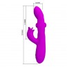 PRETTY LOVE YALANDA VIBRADOR RABBIT OSCILANTE CON PANTALLA LED MORADO