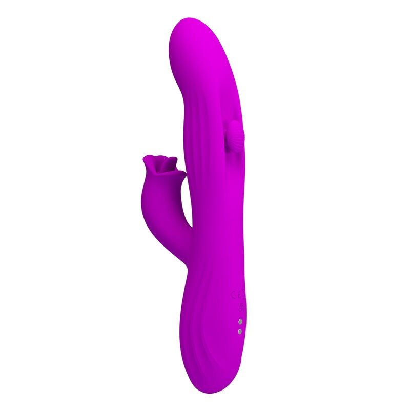 PRETTY LOVE YALANDA VIBRADOR RABBIT OSCILANTE CON PANTALLA LED MORADO