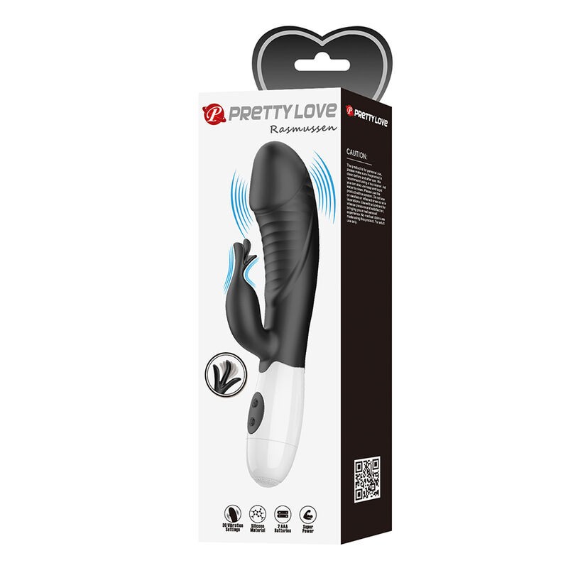 PRETTY LOVE RASMUSSEN VIBRADOR RABBIT 30 FUNCIONES NEGRO