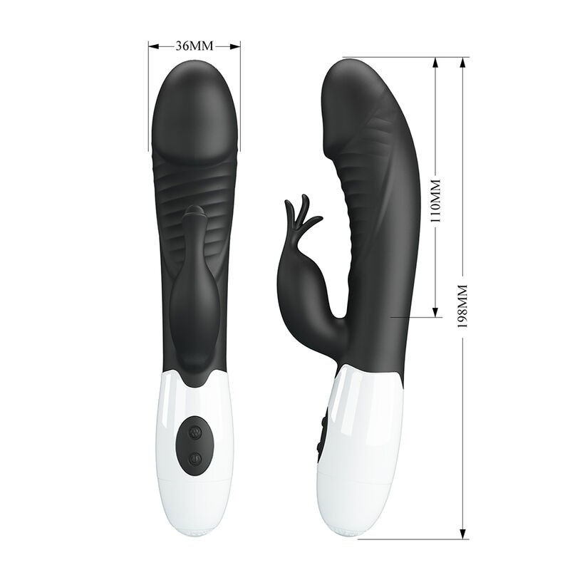PRETTY LOVE RASMUSSEN VIBRADOR RABBIT 30 FUNCIONES NEGRO