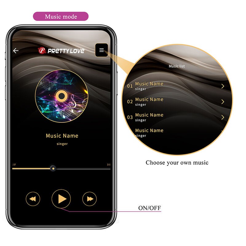 PRETTY LOVE KLAY VIBRADOR HUEVO CON EMPUJE APP CONTROL MORADO