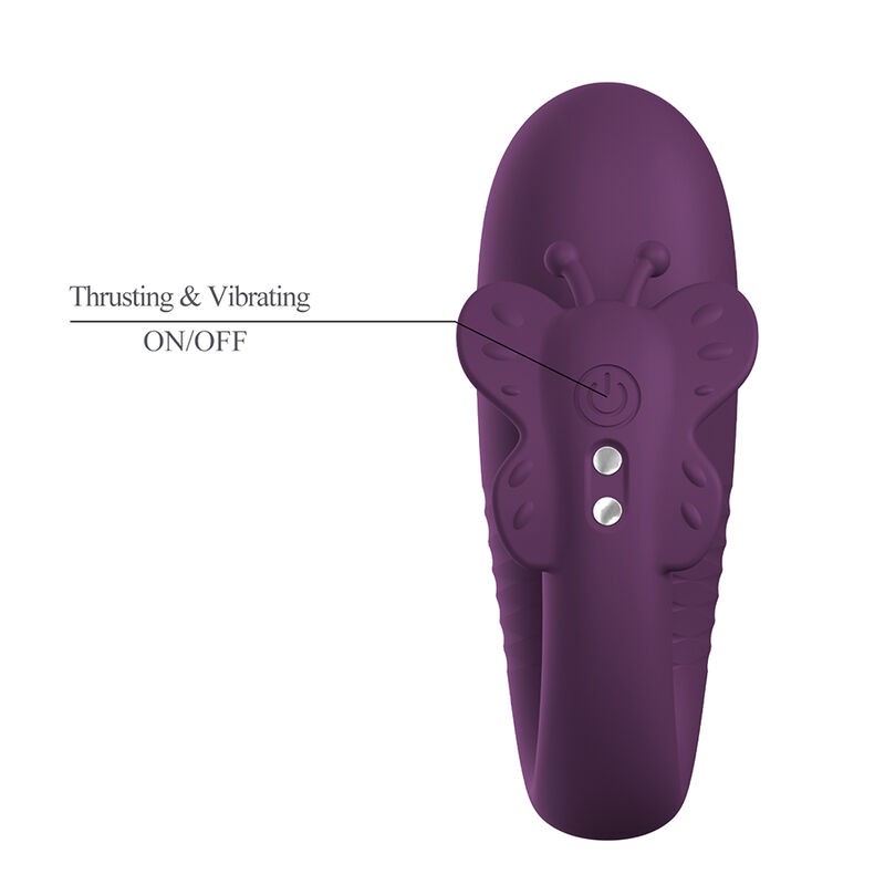 PRETTY LOVE KLAY VIBRADOR HUEVO CON EMPUJE APP CONTROL MORADO