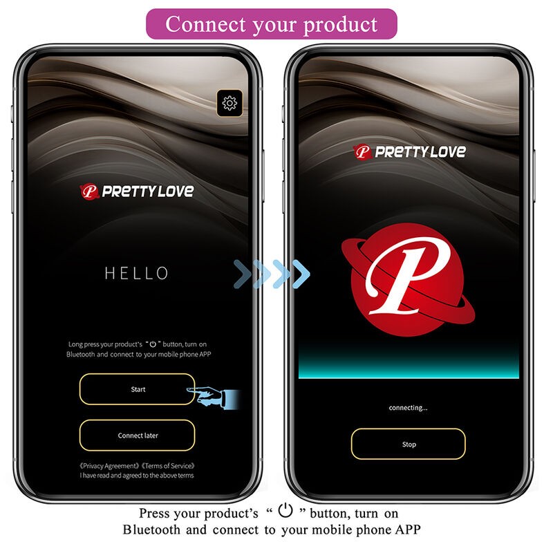 PRETTY LOVE KLAY VIBRADOR HUEVO CON EMPUJE APP CONTROL MORADO