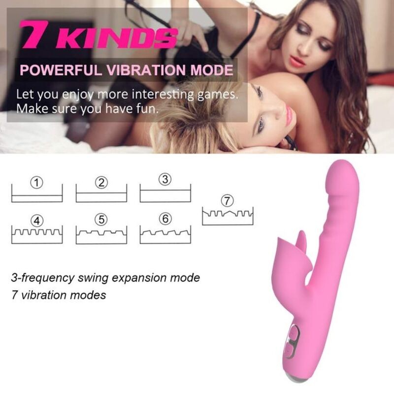 NALONE T MAY VIBRADOR RABBIT CON EMPUJE Y MOVIMIENTO OSCILANTE