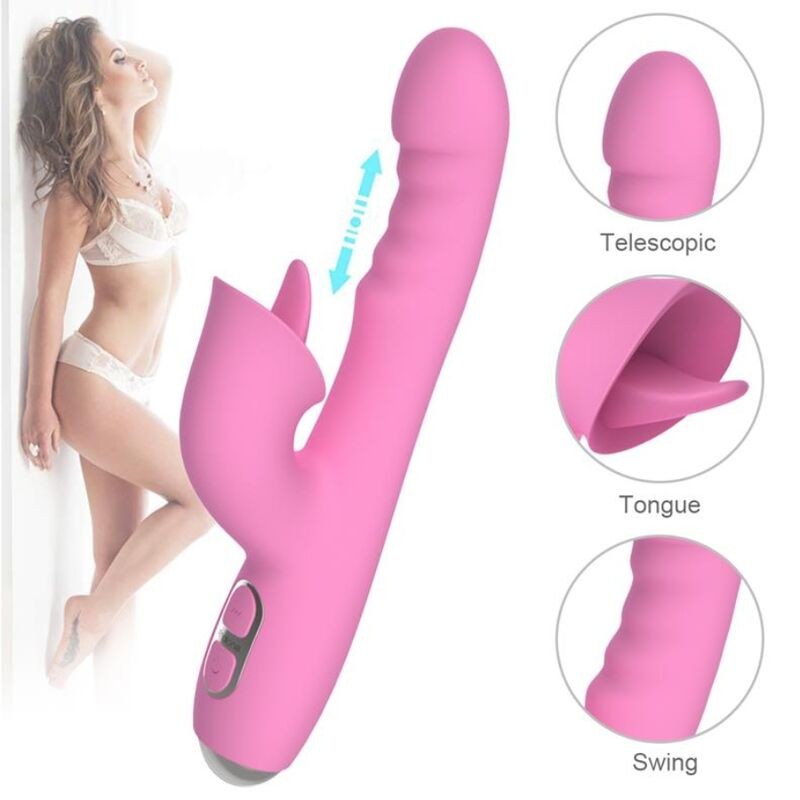 NALONE T MAY VIBRADOR RABBIT CON EMPUJE Y MOVIMIENTO OSCILANTE