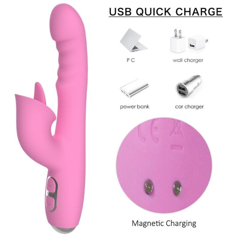 NALONE T MAY VIBRADOR RABBIT CON EMPUJE Y MOVIMIENTO OSCILANTE