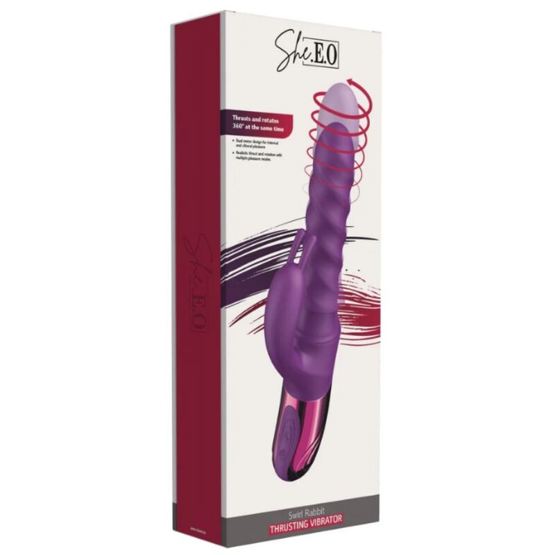 SHEEO VIBRADOR RABBIT SWIRL MORADO