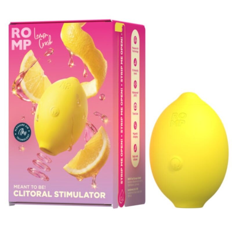 ROMP LEMON CRUSH ESTIMULADOR DE CLiTORIS POR ONDAS DE PRESIoN AMARILLO