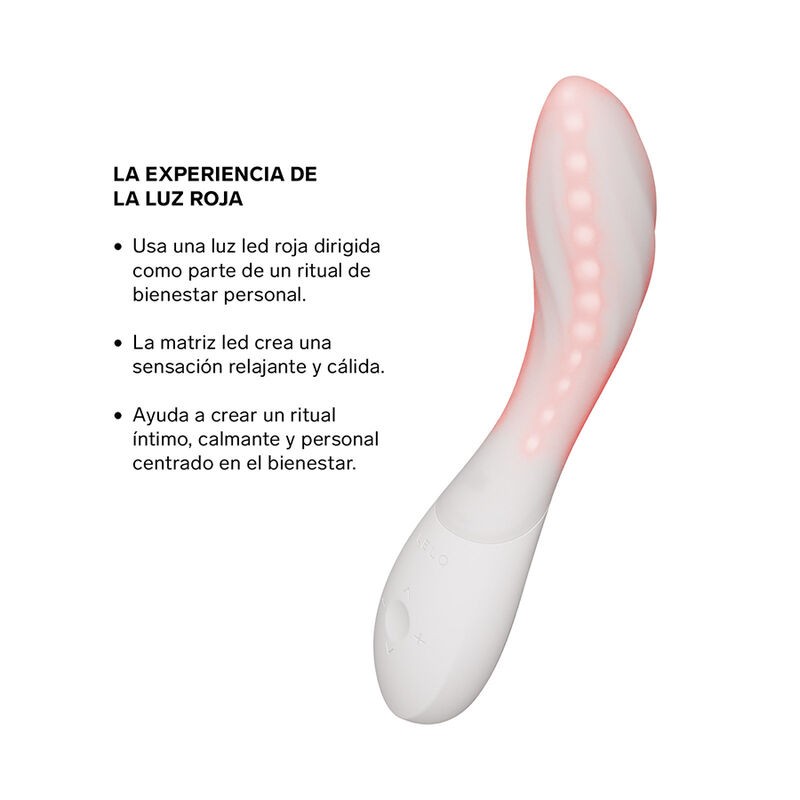 LELO MONA SPECTRA MASAJEADOR iNTIMO CON LUZ ROJA RECARGABLE APP CONTROL