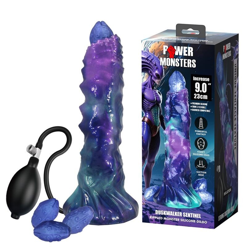 POWER MONSTERS DUSKWALKER SENTINEL DILDO HINCHABLE FANTASiA TRICOLOR 23 CM Ø 5 CM