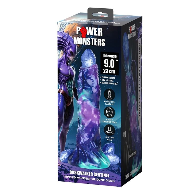 POWER MONSTERS DUSKWALKER SENTINEL DILDO HINCHABLE FANTASiA TRICOLOR 23 CM Ø 5 CM