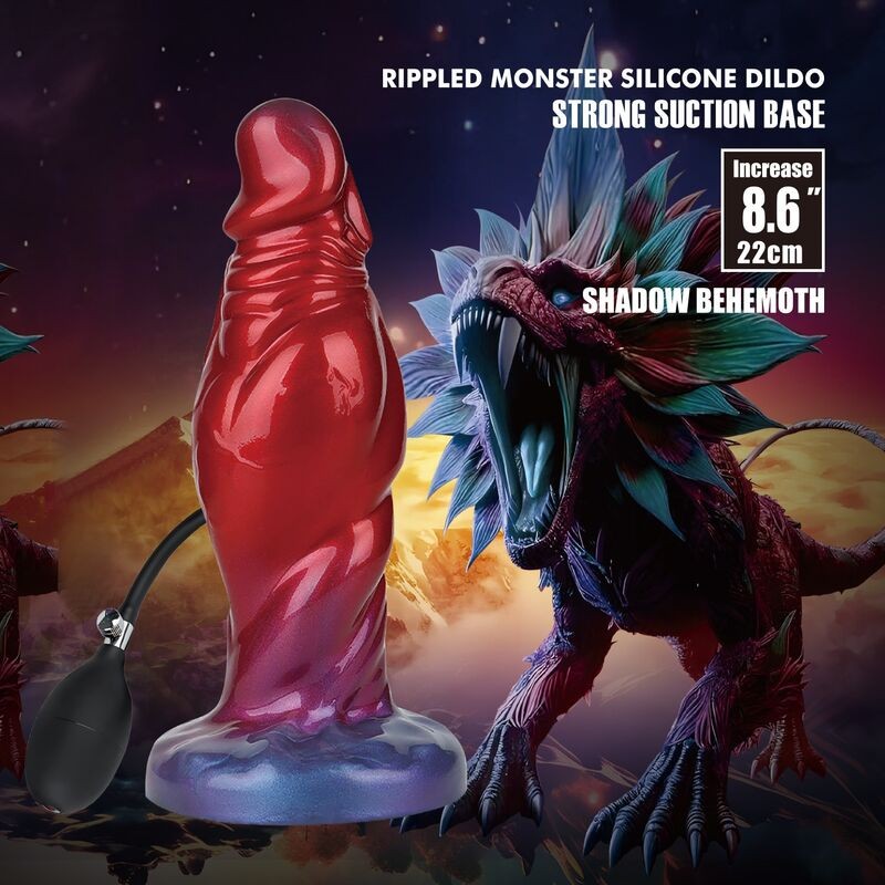 POWER MONSTERS SHADOW BEHEMOTH DILDO HINCHABLE FANTASiA BICOLOR 22 CM Ø 5 CM