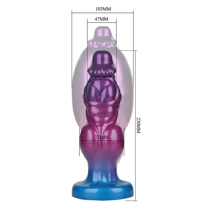 POWER MONSTERS RIFT TITAN DILDO HINCHABLE FANTASiA BICOLOR 24 CM Ø 5 CM