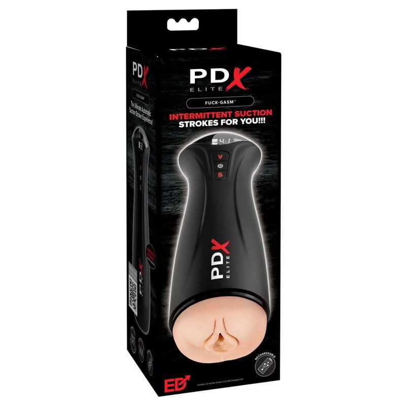 PDX ELITE MASTURBADOR CON SUCCIoN INTERMITENTE Y VIBRACIoN FAP GASM