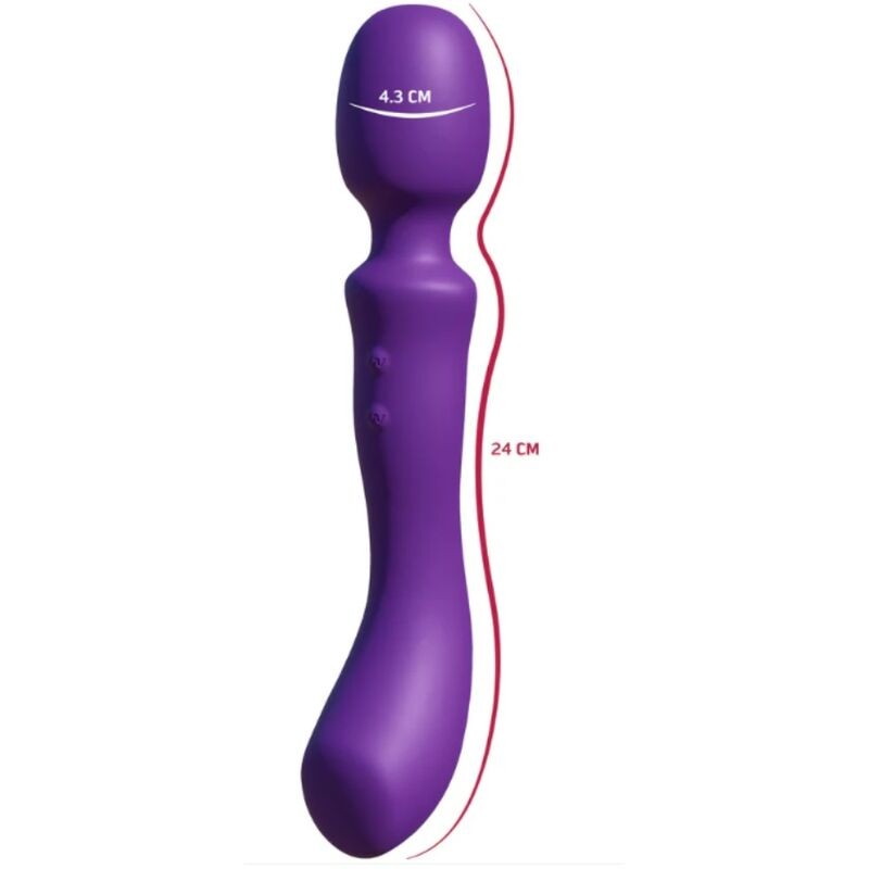 SHEEO WAND MASAJEADORA VIBRADORA DE DOBLE EXTREMO MORADA