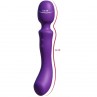 SHEEO WAND MASAJEADORA VIBRADORA DE DOBLE EXTREMO MORADA