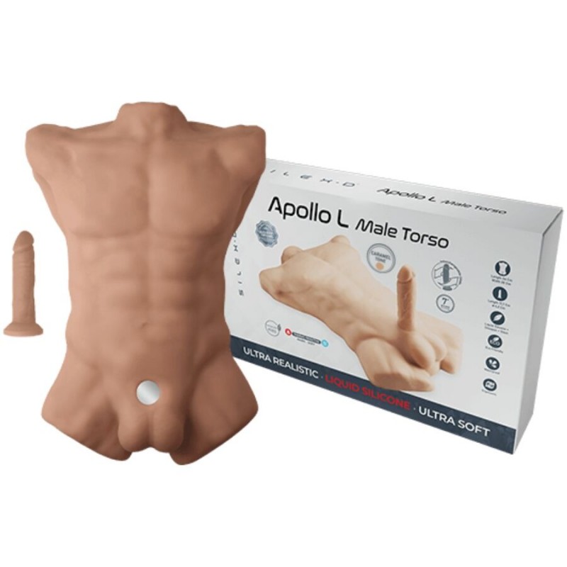 SILEXD APOLLO L TORSO REALiSTICO MASCULINO CARAMELO