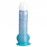 SILEXD ANGEL DILDO FANTASY SILICONA LIQUIDA TERMOREACTIVO AZUL CELESTE 203 CM