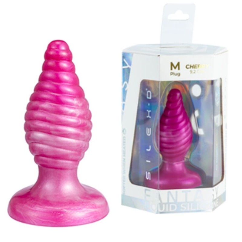 SILEXD CHERRY PLUG ANAL FANTASY SILICONA LIQUIDA TERMOREACTIVO ROSA 92 CM
