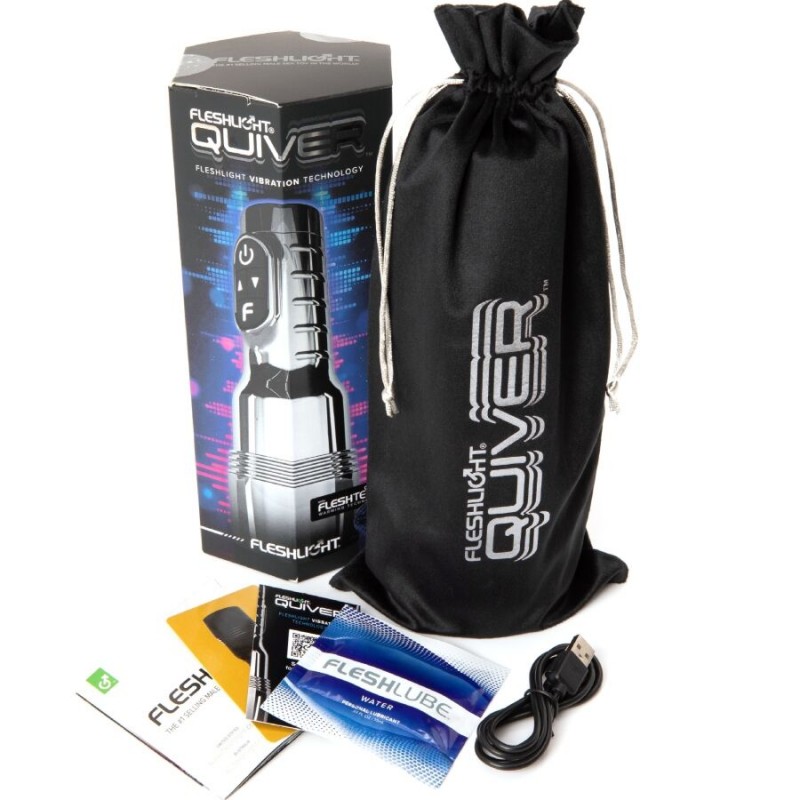 FLESHLIGHT QUIVER MASTURBADOR VIBRATORIO RECARGABLE VAGINA