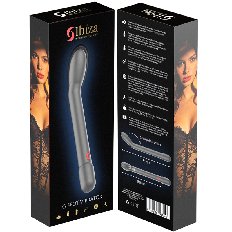 IBIZA VIBRADOR DE PUNTO G CON VIBRACIoN NEGRO