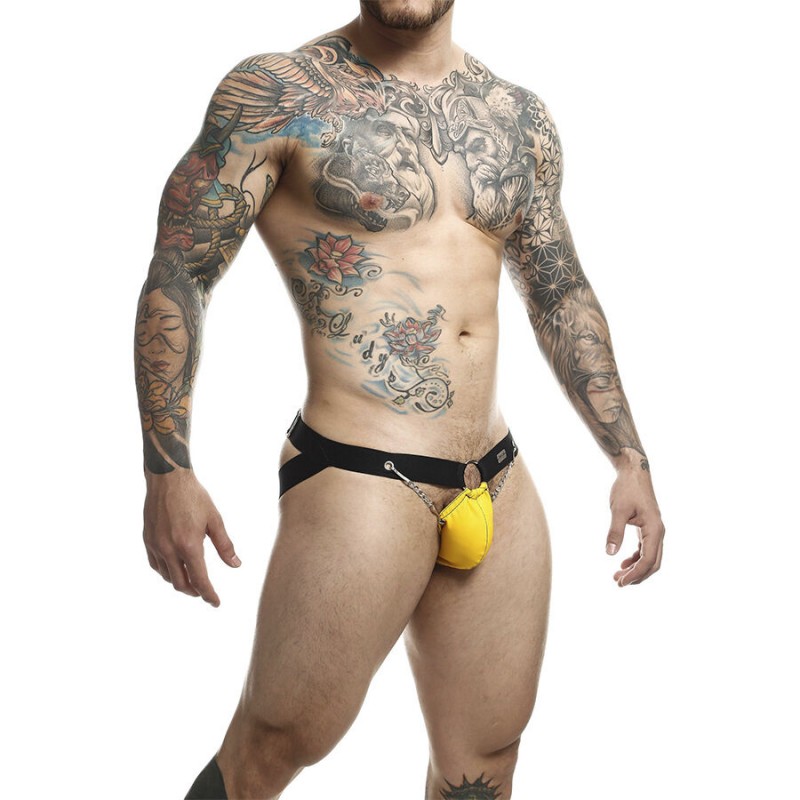 MOB DNGEON JOCKSTRAP AMARILLO CON CADENAS TALLA uNICA