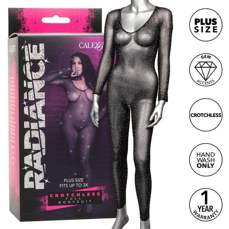 CALEXOTICS RADIANCE BODY ENTERO PEDRERiA SIN ENTREPIERNA TALLA GRANDE