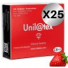 UNILATEX PRESERVATIVOS ROJOS FRESA 144 UDS X 25 UDS
