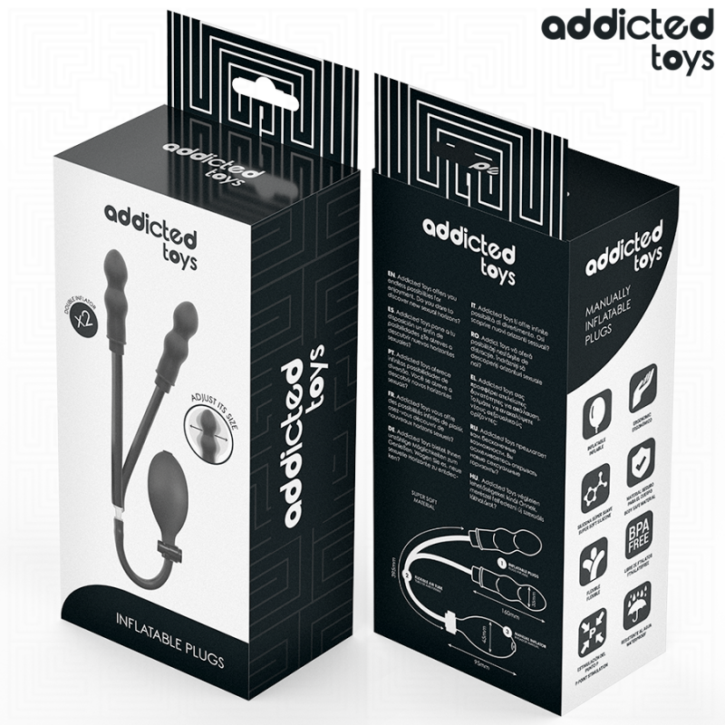ADDICTED TOYS PLUG ANAL DOBLE INFLABLE MODELO 1