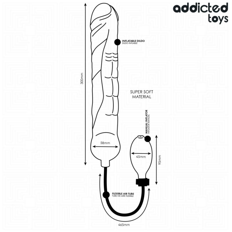 ADDICTED TOYS DILDO INFLABLE XL MODELO 5