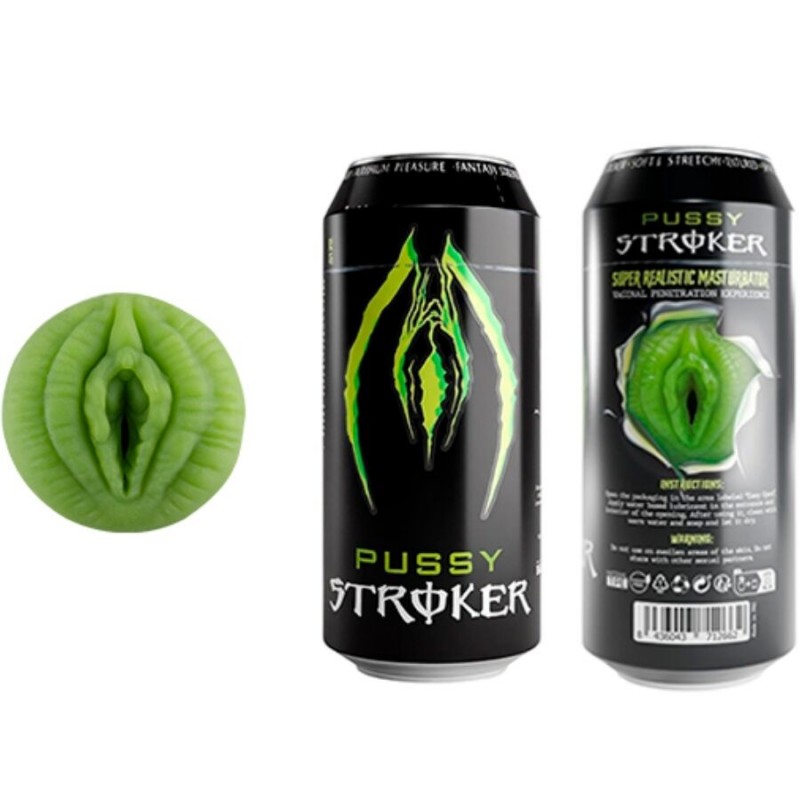 ALIVE PUSSY STROKER MASTURBADOR MASCULINO VAGINA LATA BEBIDA ENERGeTICA